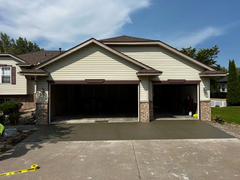 Concrete Apron in front of a garage