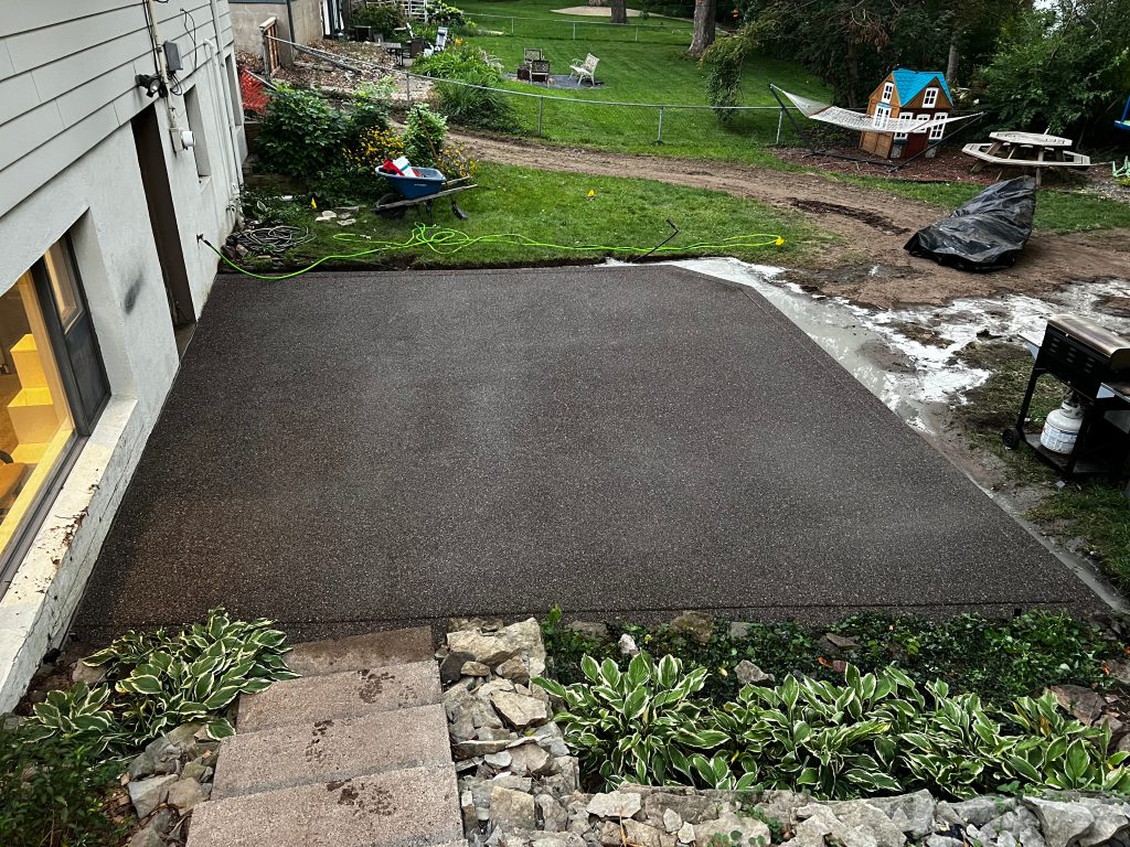 Completed concrete patio project