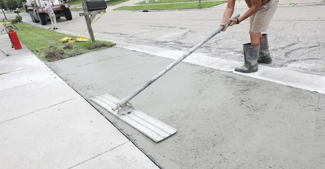 Concrete apron installation